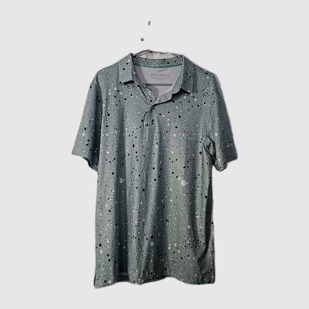 Ephemoca Performance Polo Size Medium  Mint Green‎ Short Sleeve